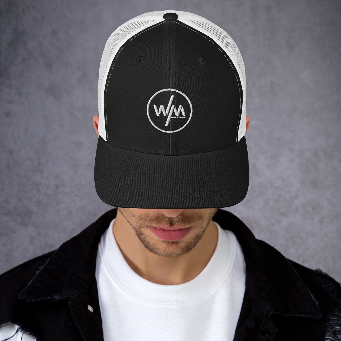 WM Nazarene Embroidered Trucker Hat Curved Bill